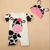 Animal Short Sleeve Romper with Hat